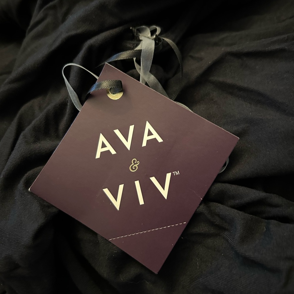 Ava & Viv Black Spaghetti Strap Maxi Dress NWT - Picture 4 of 5